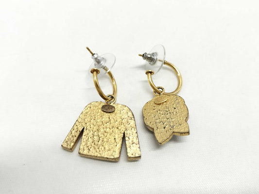 CHANEL CHANEL Hoop Earrings Camellia Jacket Motif Coco Mark Pearl 02A Earrings