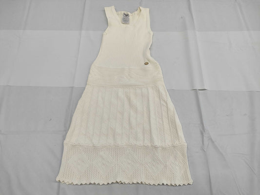 CHANEL CHANEL Dress P30361K00381 07P #38 White Dress Tops Dress