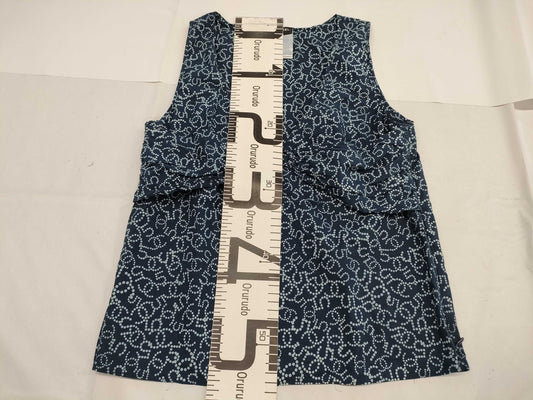 CHANEL CHANEL Sleeveless Shirt Tops P28271V18283 06P #38 Coco Mark All-Over Print Navy Tops
