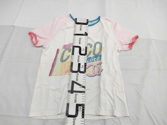 CHANEL CHANEL T-shirt, short sleeve, cut and sew, C55838K07323 #S Coco Beach T-shirt