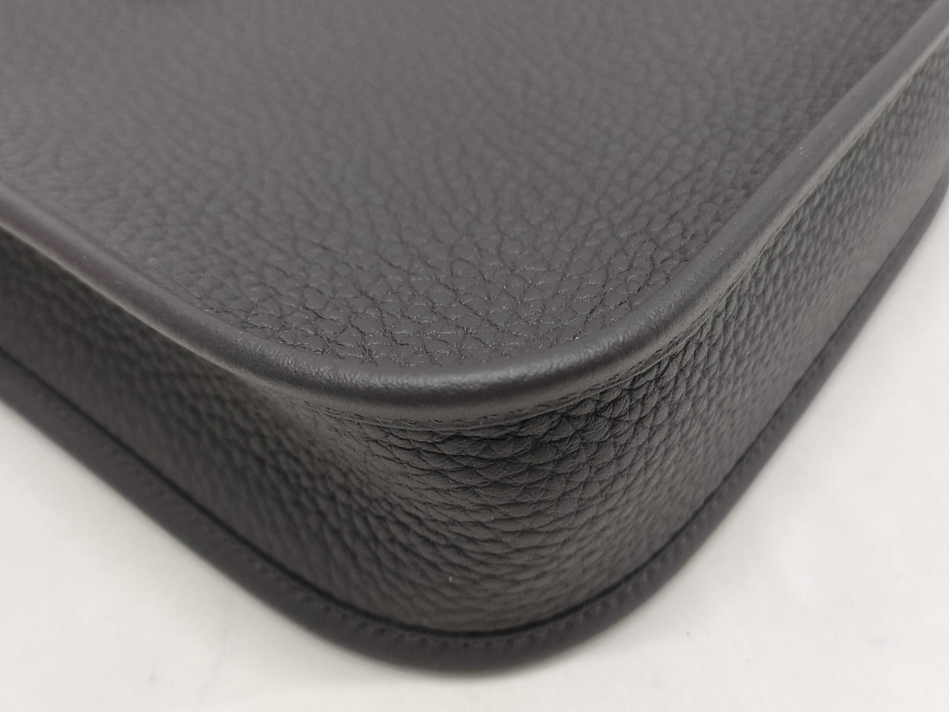 HERMES Evelyn TPM Taurillon Clemence Pur Noir W Stamped Shoulder Bag