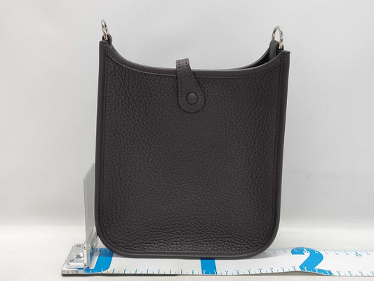 HERMES Evelyn TPM Taurillon Clemence Pur Noir W Stamped Shoulder Bag