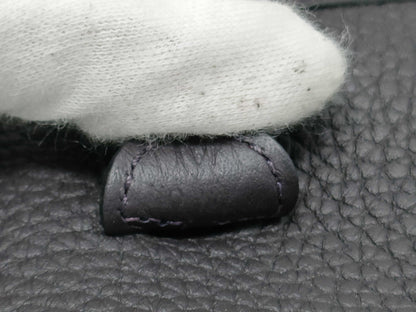 HERMES Evelyn TPM Taurillon Clemence Pur Noir W Stamped Shoulder Bag