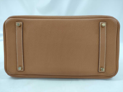HERMES Birkin 35 Togo Gold with G Hardware and J Stamp