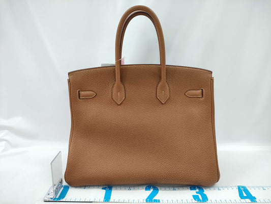 HERMES Birkin 35 Togo Gold with G Hardware and J Stamp
