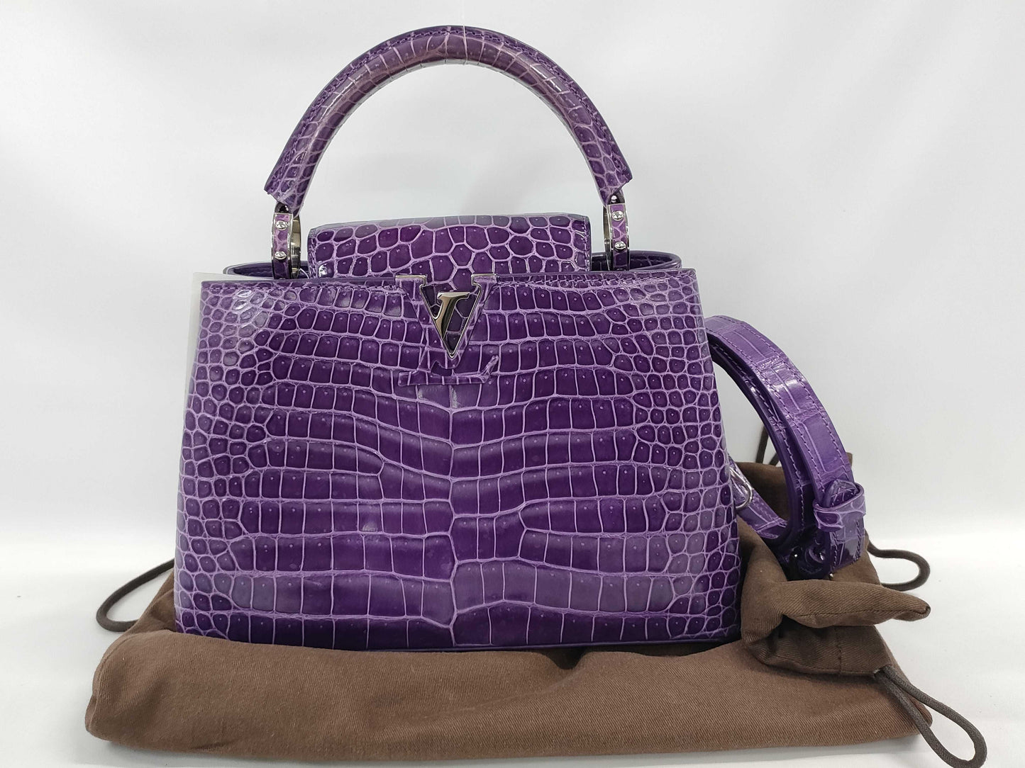 LOUIS VUITTON LV Capucines BB Crocodile AS0186 Handbag