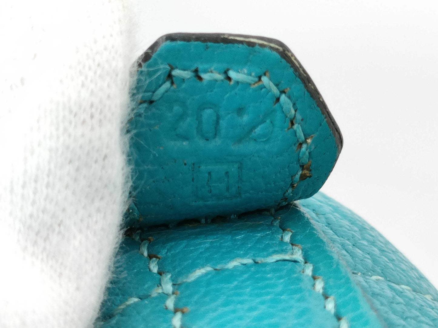 HERMES Bolide 27 Chevre Turquoise Handbag with H Stamp