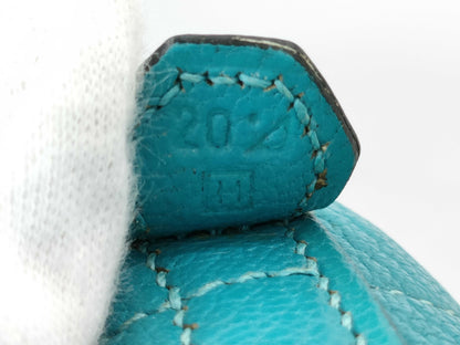HERMES Bolide 27 Chevre Turquoise Handbag with H Stamp