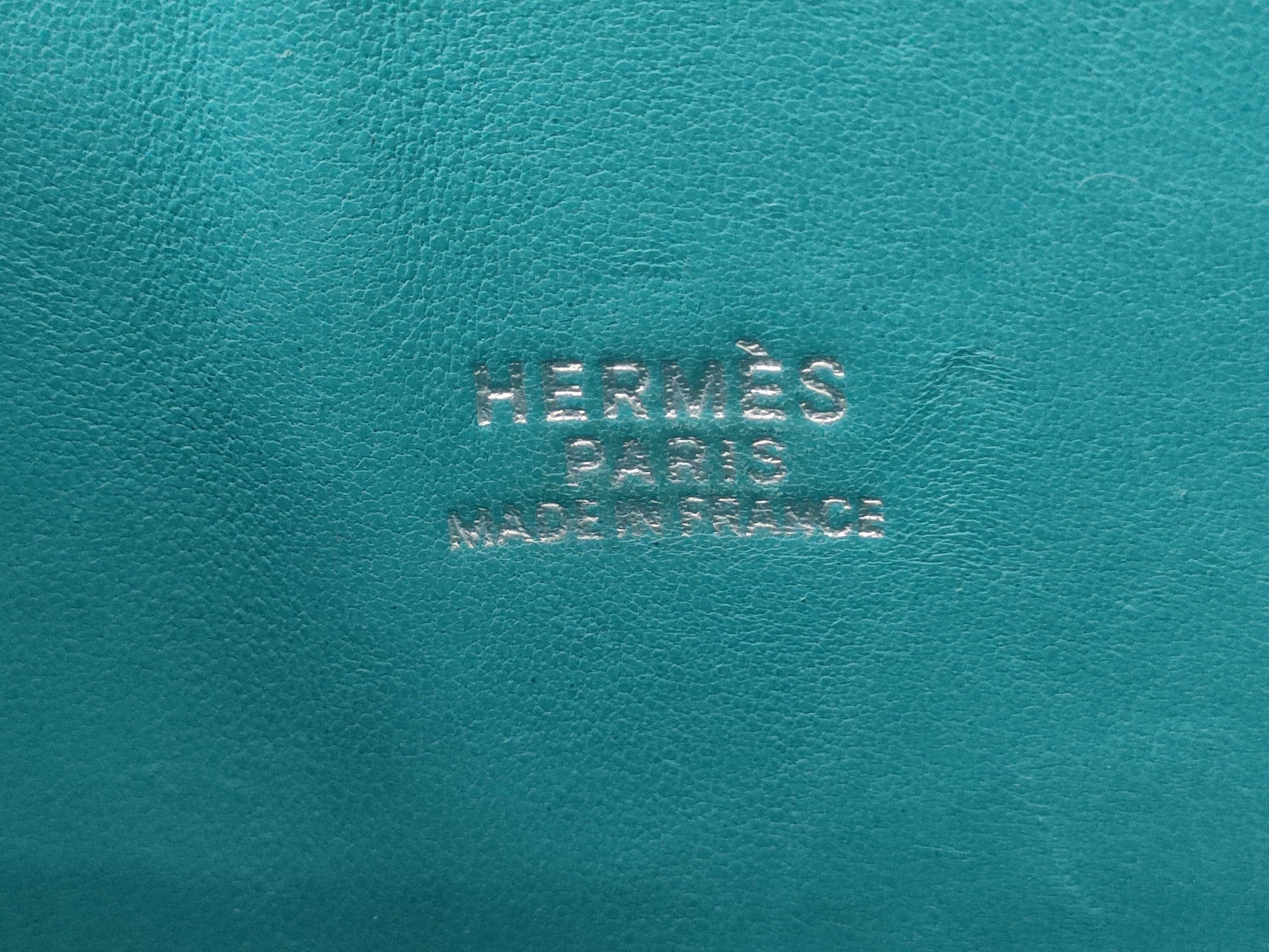 HERMES Bolide 27 Chevre Turquoise Handbag with H Stamp