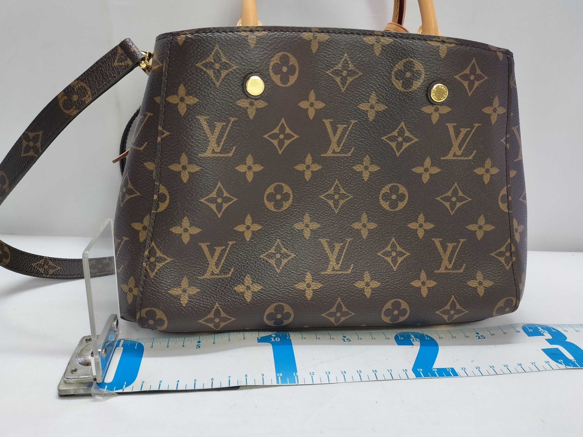 LOUIS VUITTON Monogram LV Montaigne BB M41055 RFID Enabled Handbag