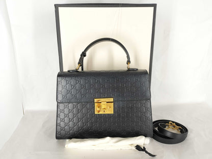 GUCCI Guccissima Ladylock 2-Way Handbag