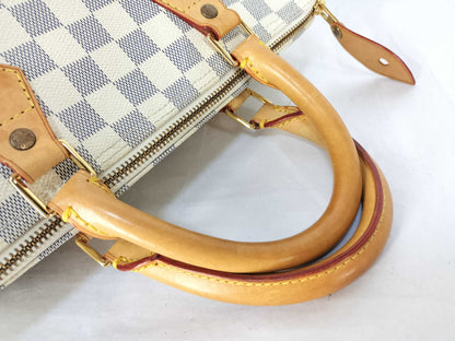 LOUIS VUITTON SP0084 Damier Azur Speedy 30 Boston Bag N41533