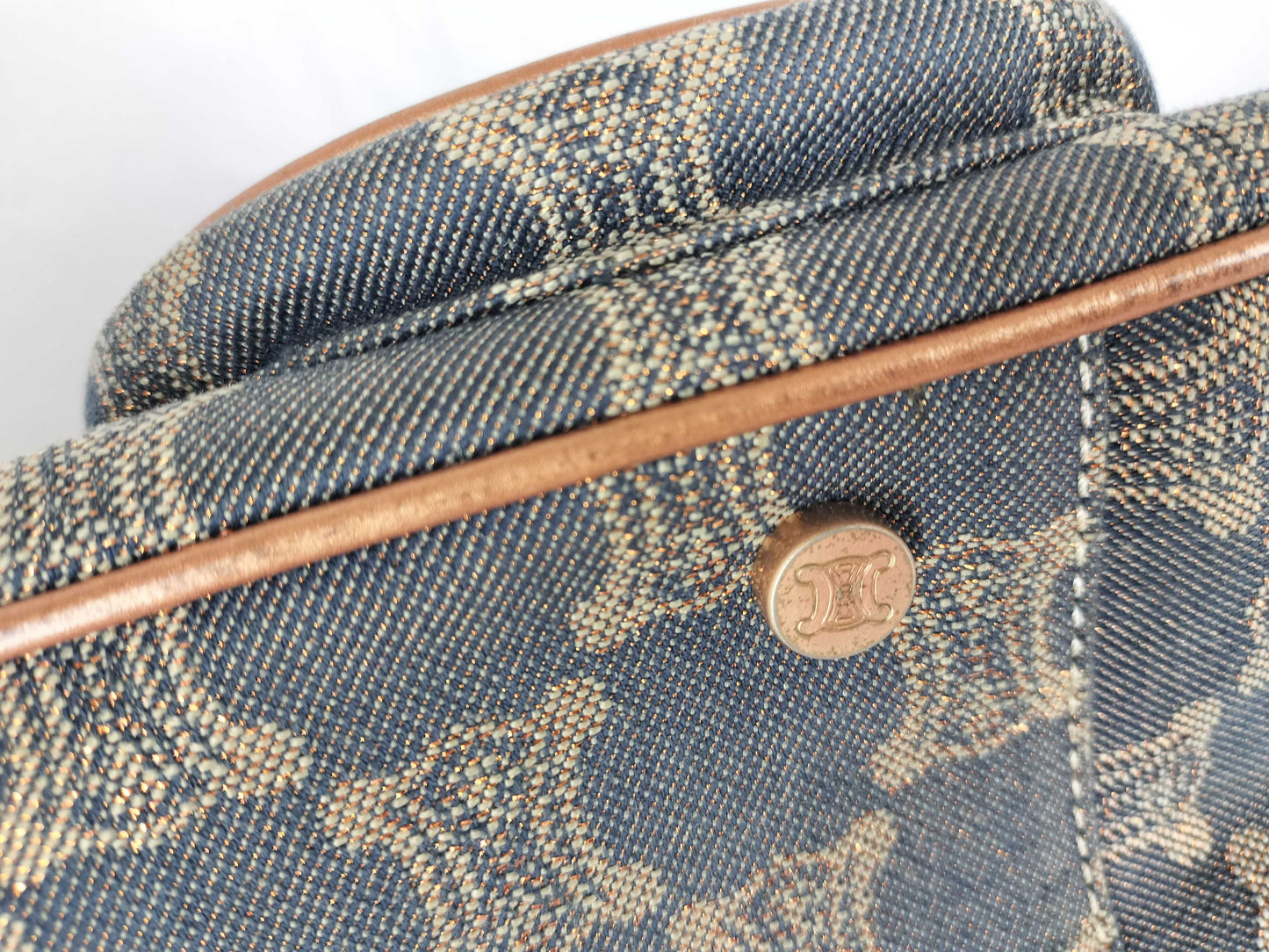 CELINE Paris Macadam Denim Handbag