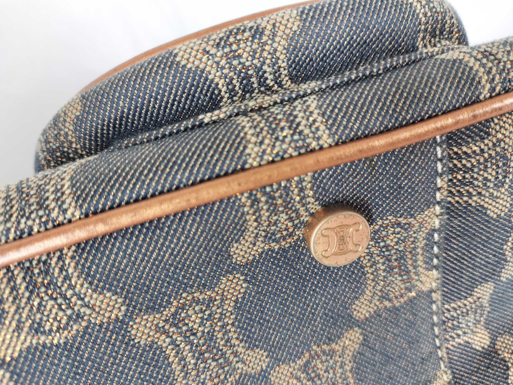 CELINE Paris Macadam Denim Handbag