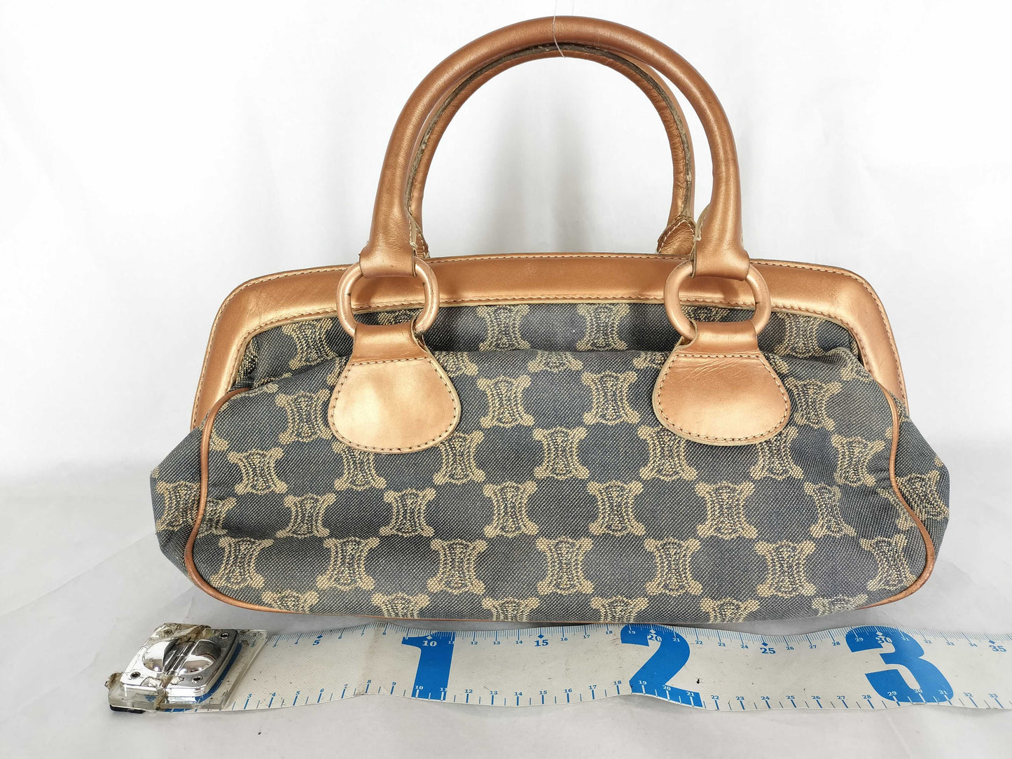 CELINE Paris Macadam Denim Handbag
