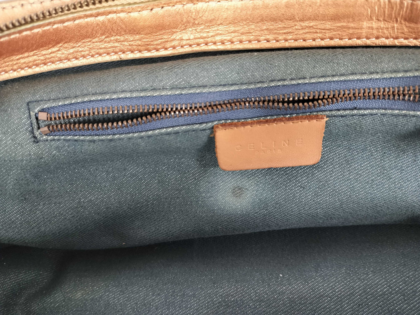 CELINE Paris Macadam Denim Handbag