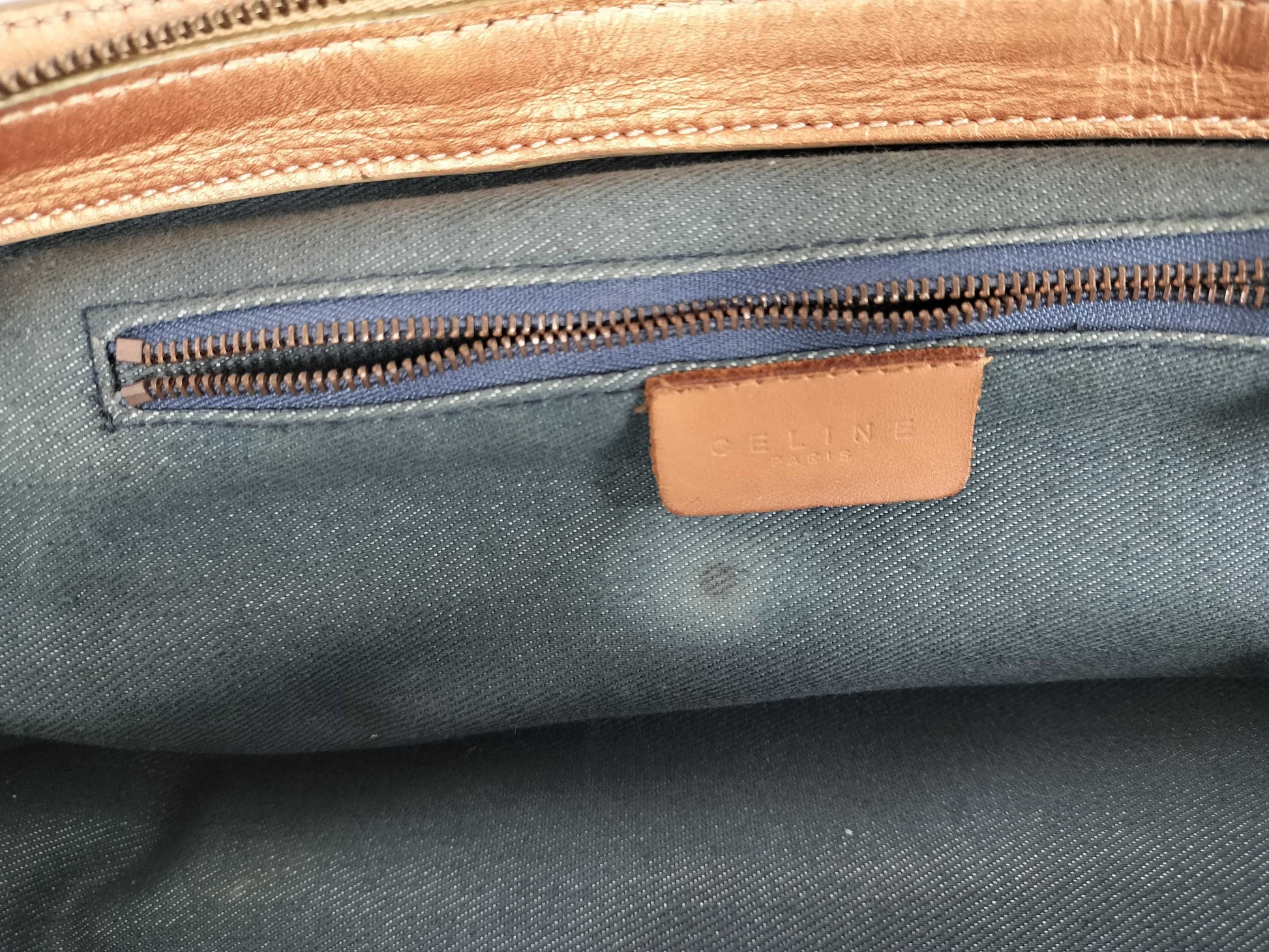 CELINE Paris Macadam Denim Handbag