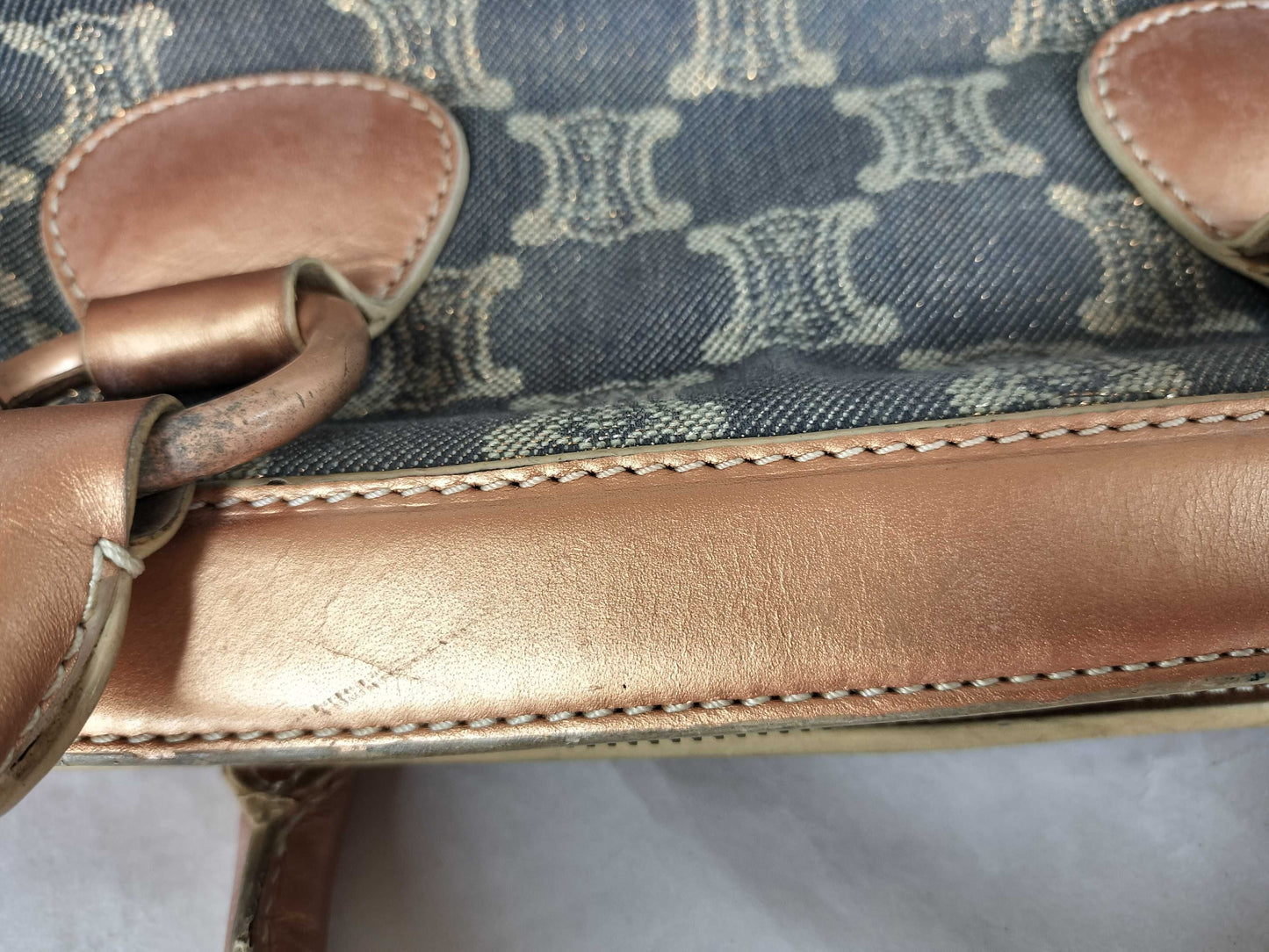 CELINE Paris Macadam Denim Handbag