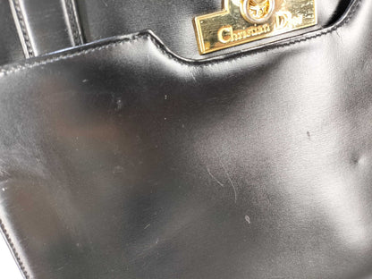 Dior Leather Handbag with Locking Hardware