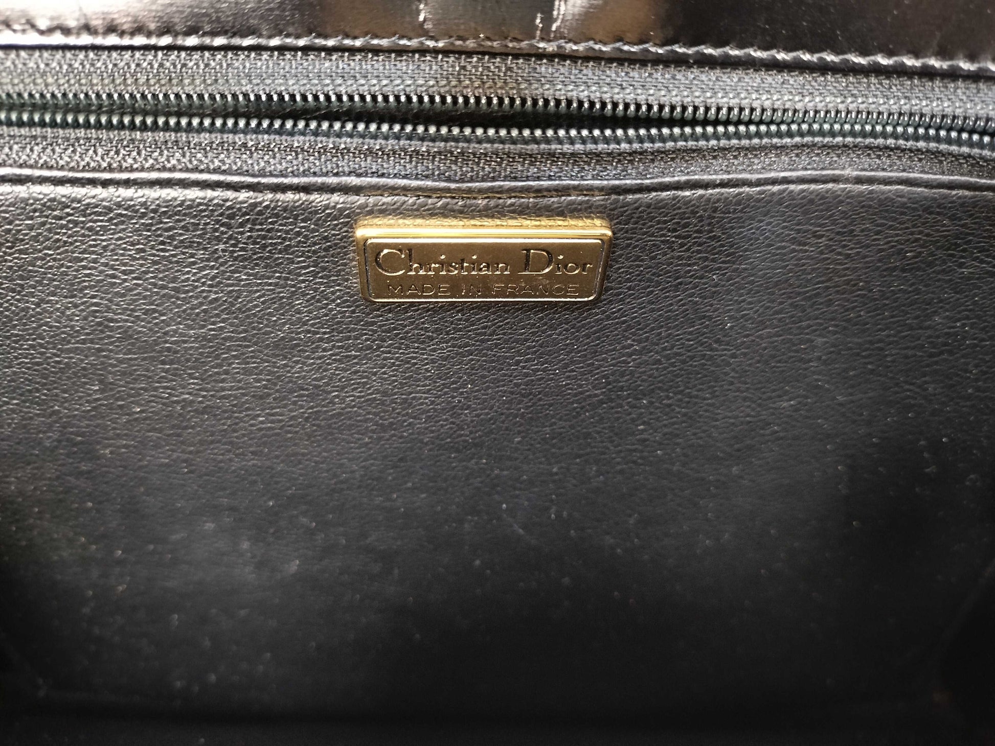Dior Leather Handbag with Locking Hardware