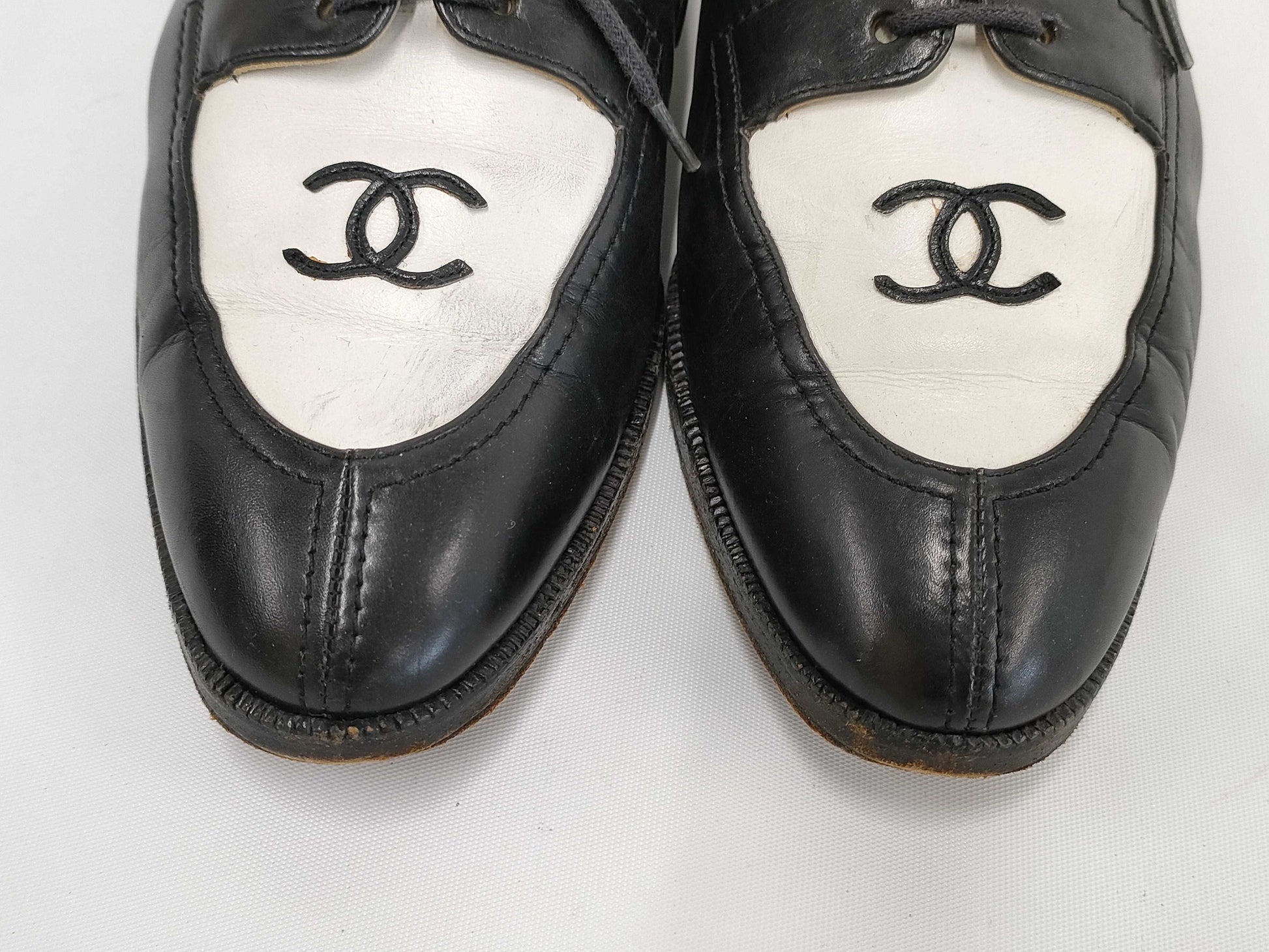 CHANEL Chanel Logo Shoes Two-tone Size 36 Loafers