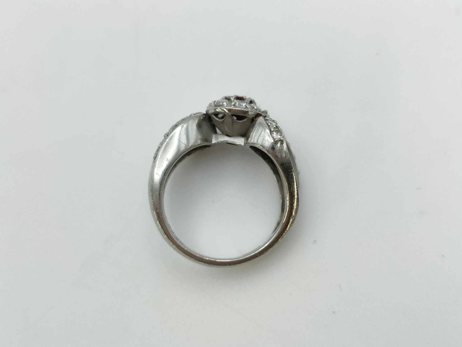 R0.42ct D0.69ct Pt900 11.5g Ring 