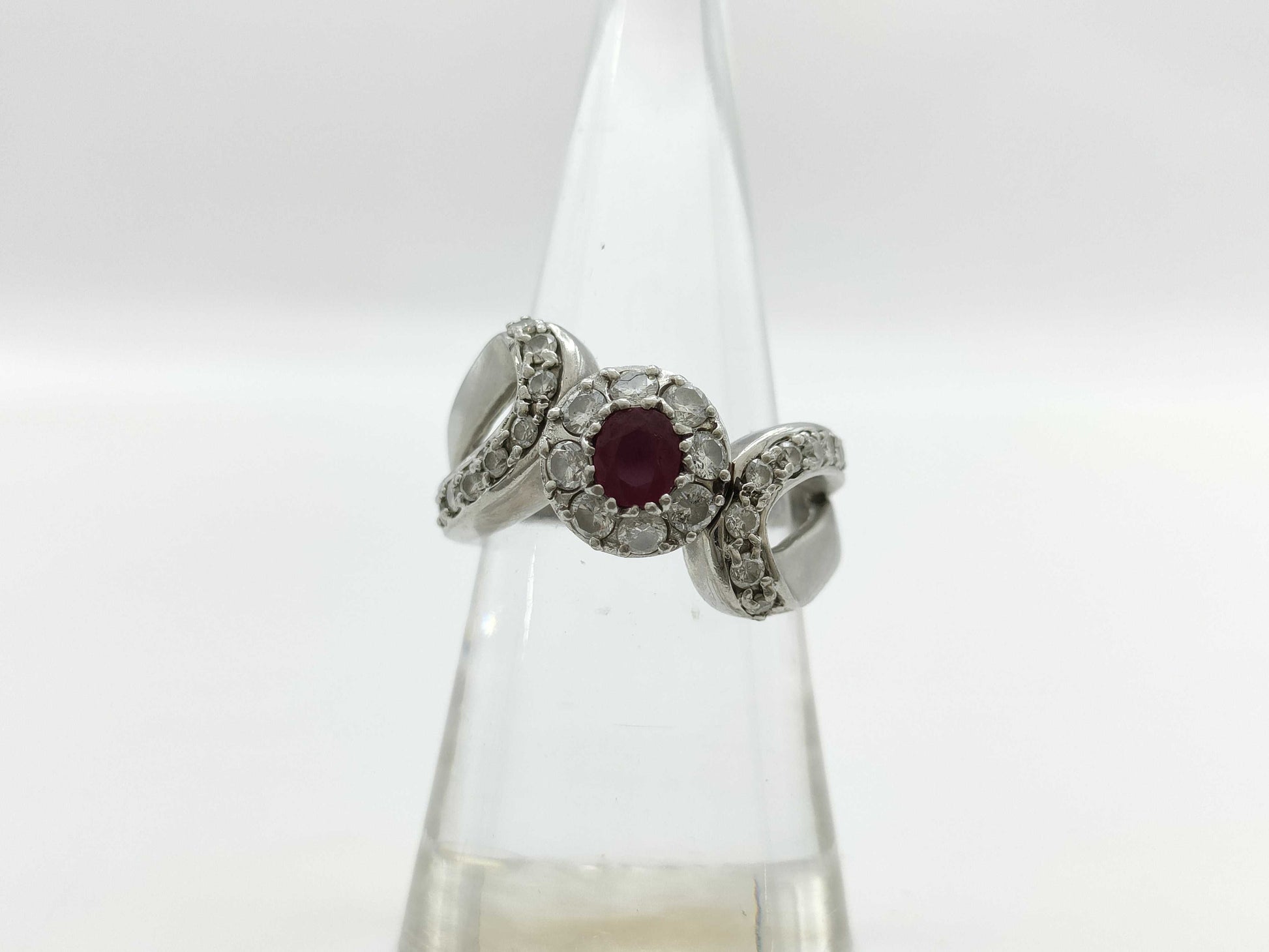 R0.42ct D0.69ct Pt900 11.5g Ring 