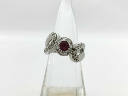 R0.42ct D0.69ct Pt900 11.5g Ring 