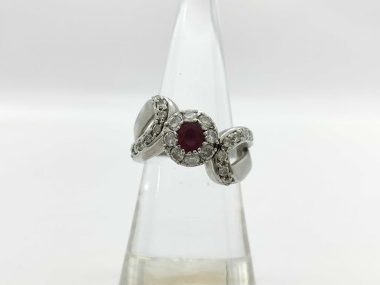 R0.42ct D0.69ct Pt900 11.5g Ring 