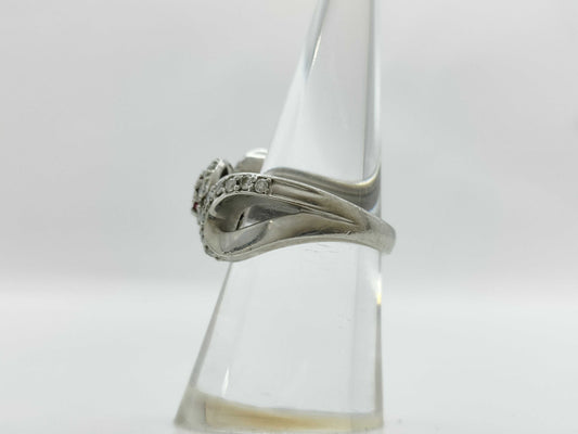 R0.42ct D0.69ct Pt900 11.5g Ring 