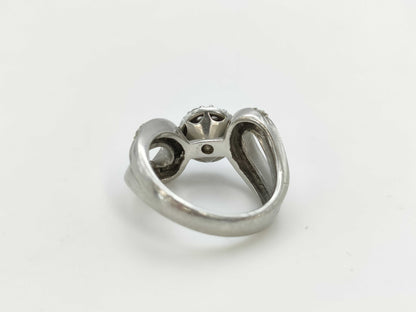 R0.42ct D0.69ct Pt900 11.5g Ring 