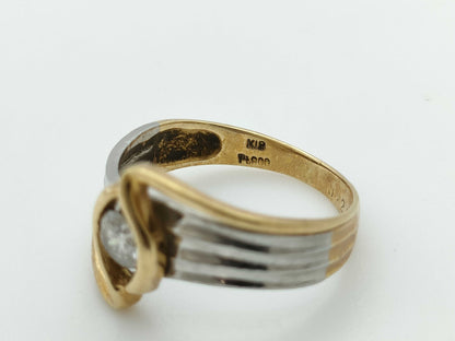 D0.23ct K18/Pt900 2.7g Ring 