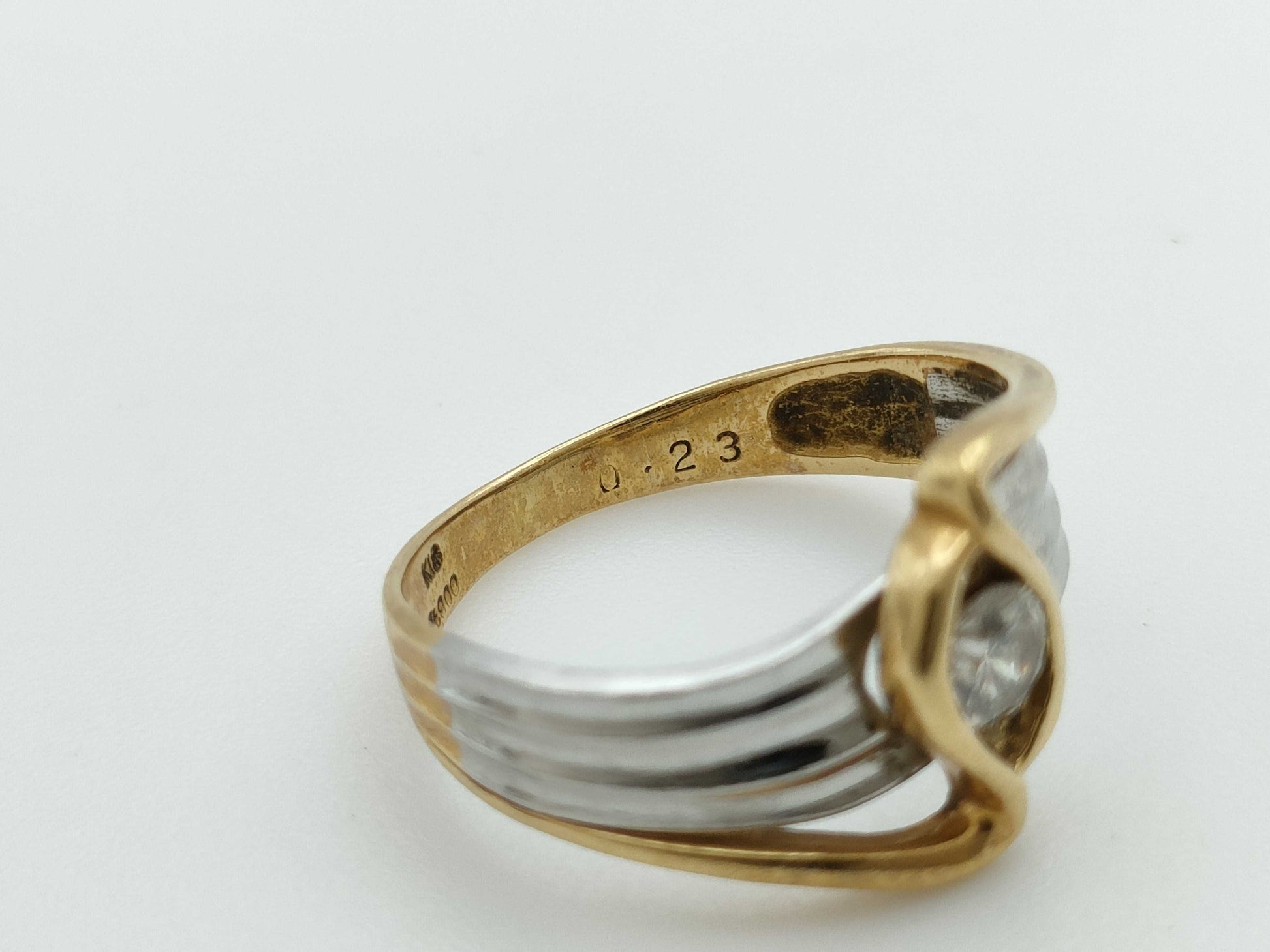 D0.23ct K18/Pt900 2.7g Ring 