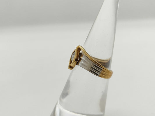 D0.23ct K18/Pt900 2.7g Ring 