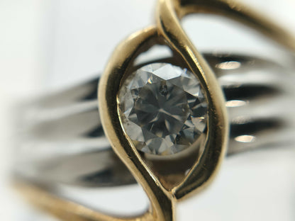 D0.23ct K18/Pt900 2.7g Ring 