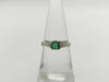 Emerald and Diamond K14WG 1.7g Ring 