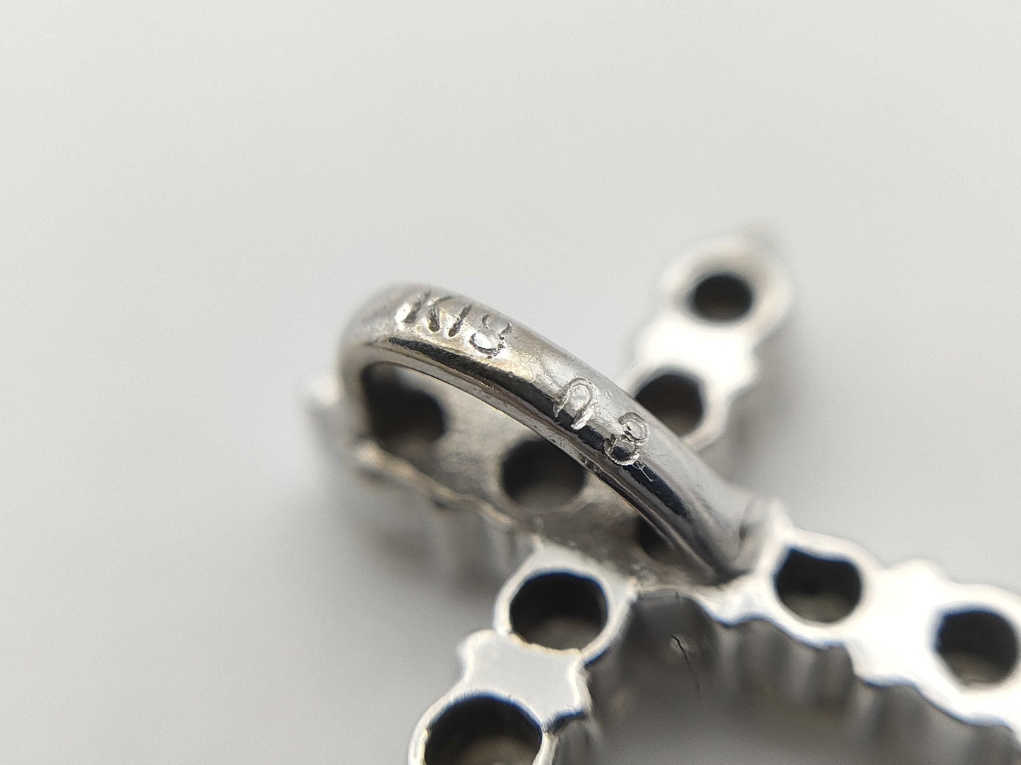 Cross D0.3ct K18 0.7g Pendant Top 