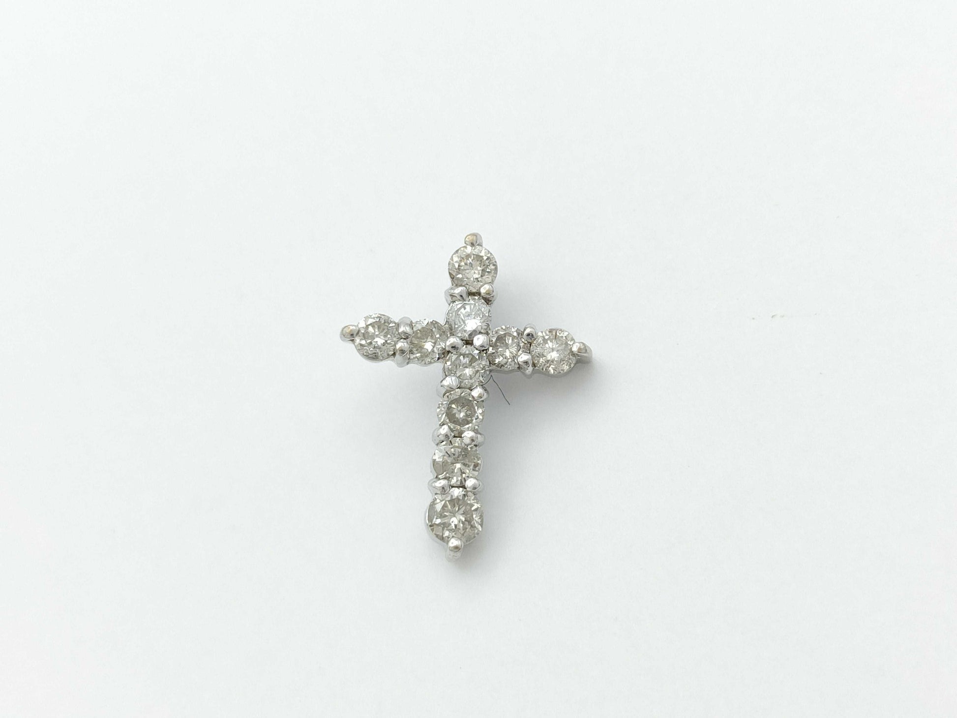 Cross D0.3ct K18 0.7g Pendant Top 