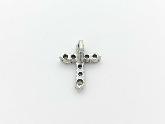 Cross D0.3ct K18 0.7g Pendant Top 