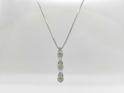 D0.50ct Pt900/850 3.5g Necklace 