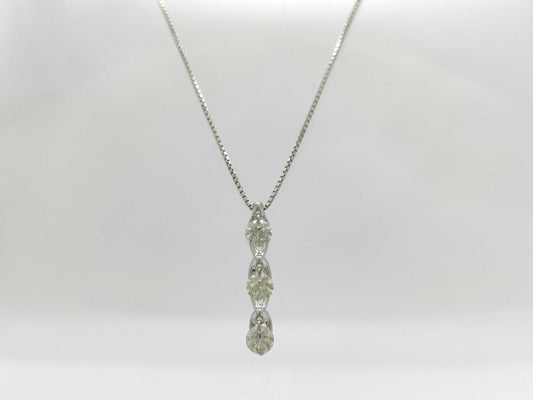 D0.50ct Pt900/850 3.5g Necklace 
