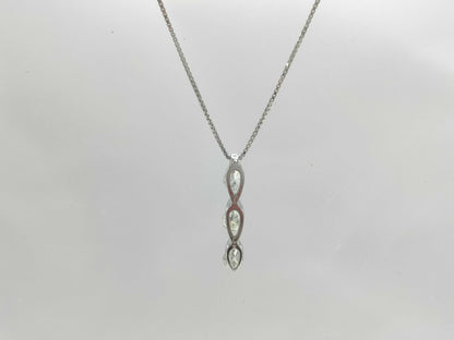 D0.50ct Pt900/850 3.5g Necklace 