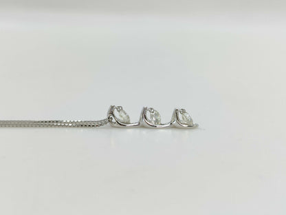D0.50ct Pt900/850 3.5g Necklace 