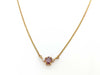 Colored Stone 0.24ct D0.02ct K18 2.4g Necklace 