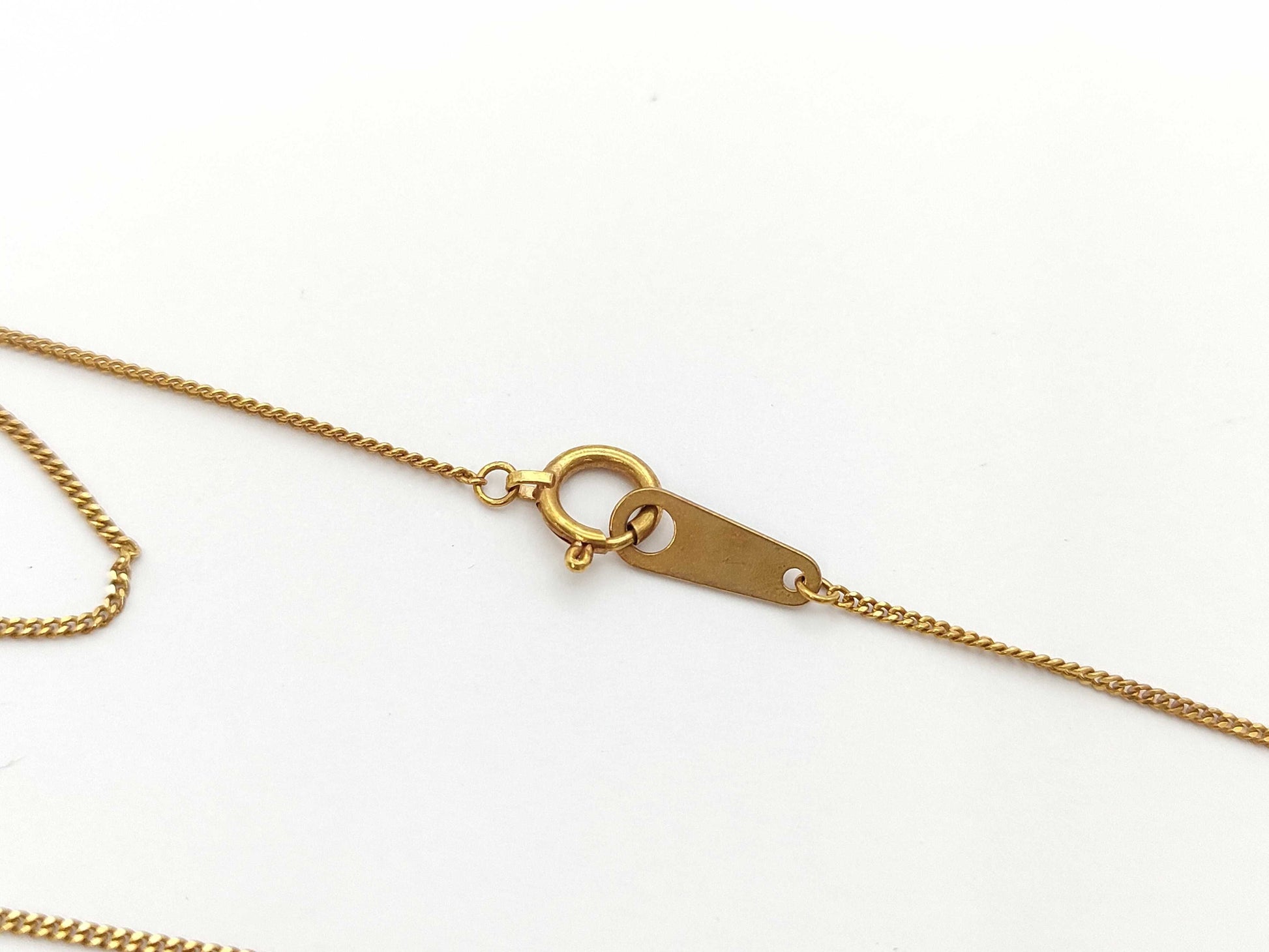 Colored Stone 0.24ct D0.02ct K18 2.4g Necklace 