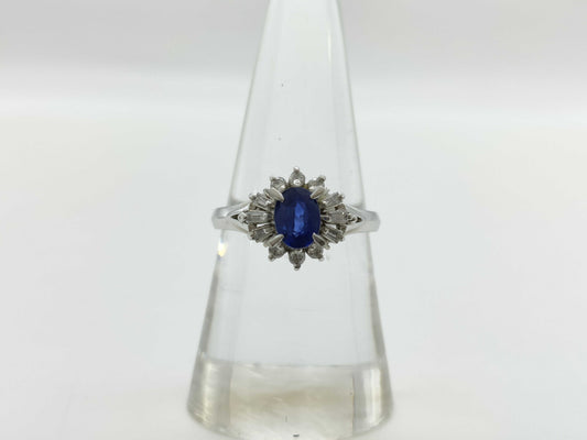 S 0.83ct D 0.23ct Pt900 4.9g Ring 