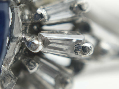 S 0.83ct D 0.23ct Pt900 4.9g Ring 