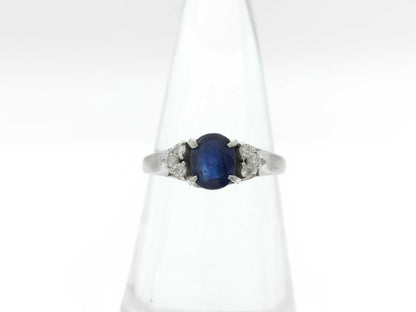 Sapphire and Diamond Pt900 4.1g Ring 