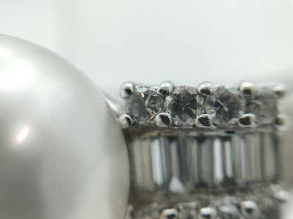 Pearl, Diameter: Approx. 11.8mm, DD.62ct, Pt900, 8.5g, Ring 