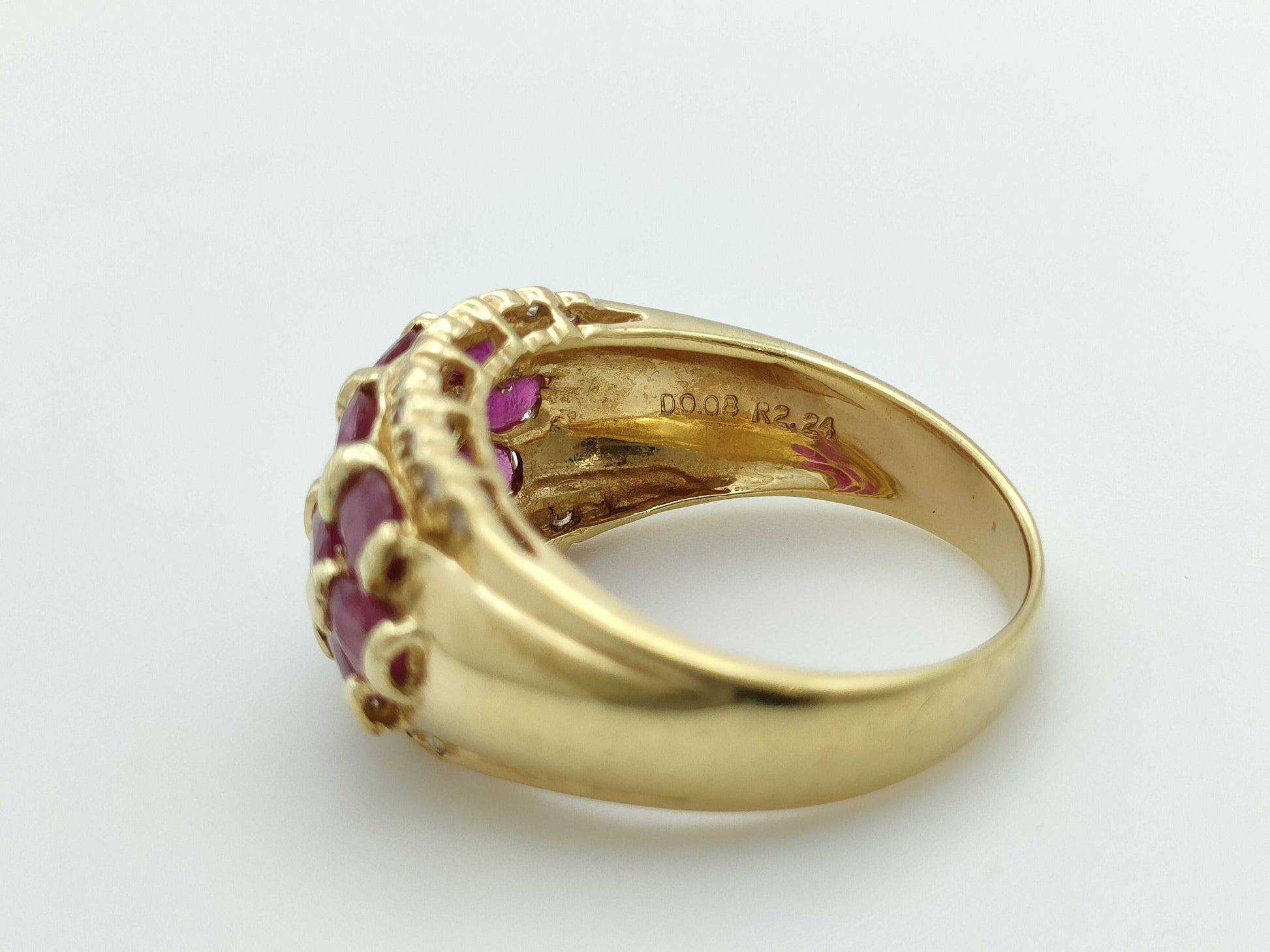 R2.24ct D0.08ct K18 5.4g Ring 